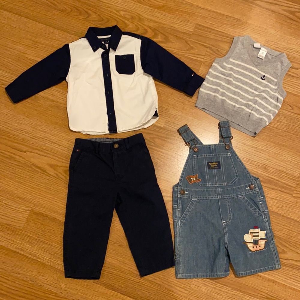 Baby boy 12M 4 pieces clothes bundle